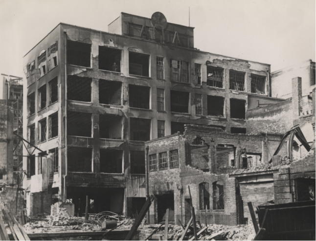  Ridgmount Place: bomb damage 26 April 1941 (Courtesy of Camden Local Studies and Archive Centre)
